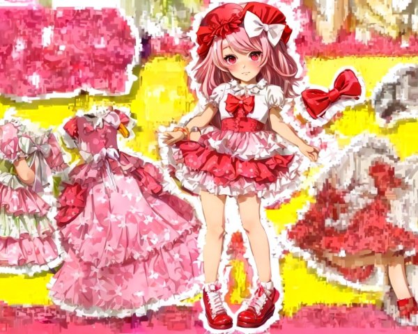 Colorful Fashion Illustration of a Cute Character