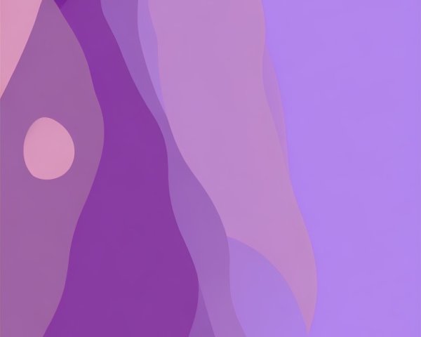 Abstract Composition of Purple Flowing Shapes