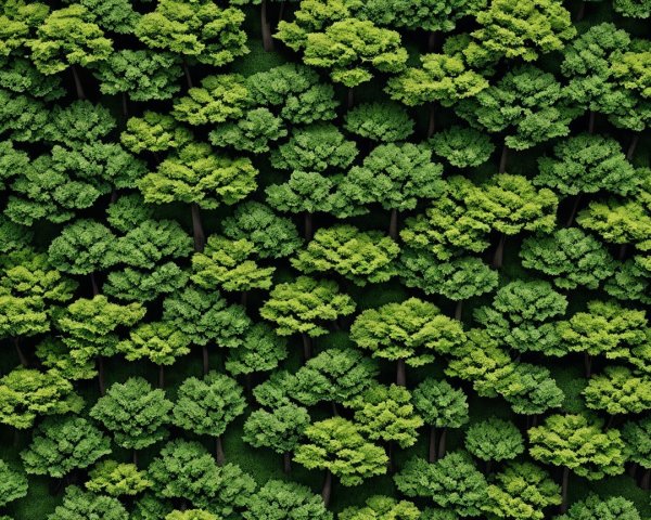 Lush Green Forest Canopy with Vibrant Foliage