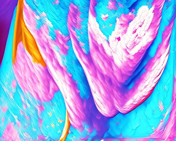 Vibrant Abstract Swirls of Pink, Blue, and Orange