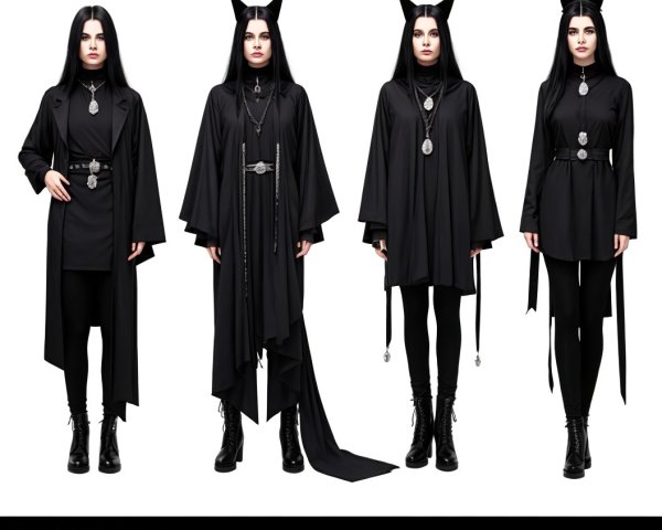 Gothic Fashion: Four Variations of Black Outfits
