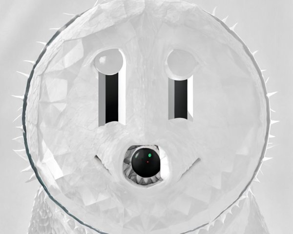 Stylized Crystalline Creature with Glossy Faceted Surface