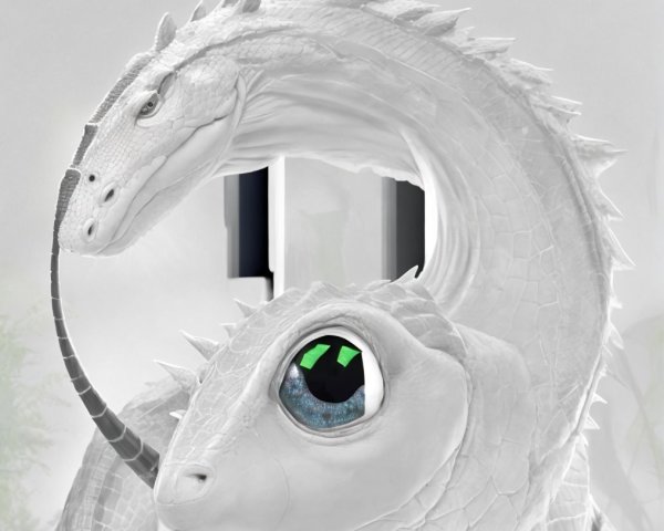 Surreal Monochromatic Dragons in Ethereal Setting