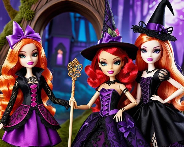 Fashion Dolls in Enchanting Forest Setting