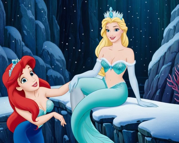 Whimsical Underwater Scene with Animated Characters
