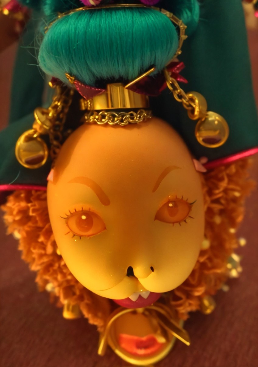 Unique Doll with Lion Face and Colorful Design