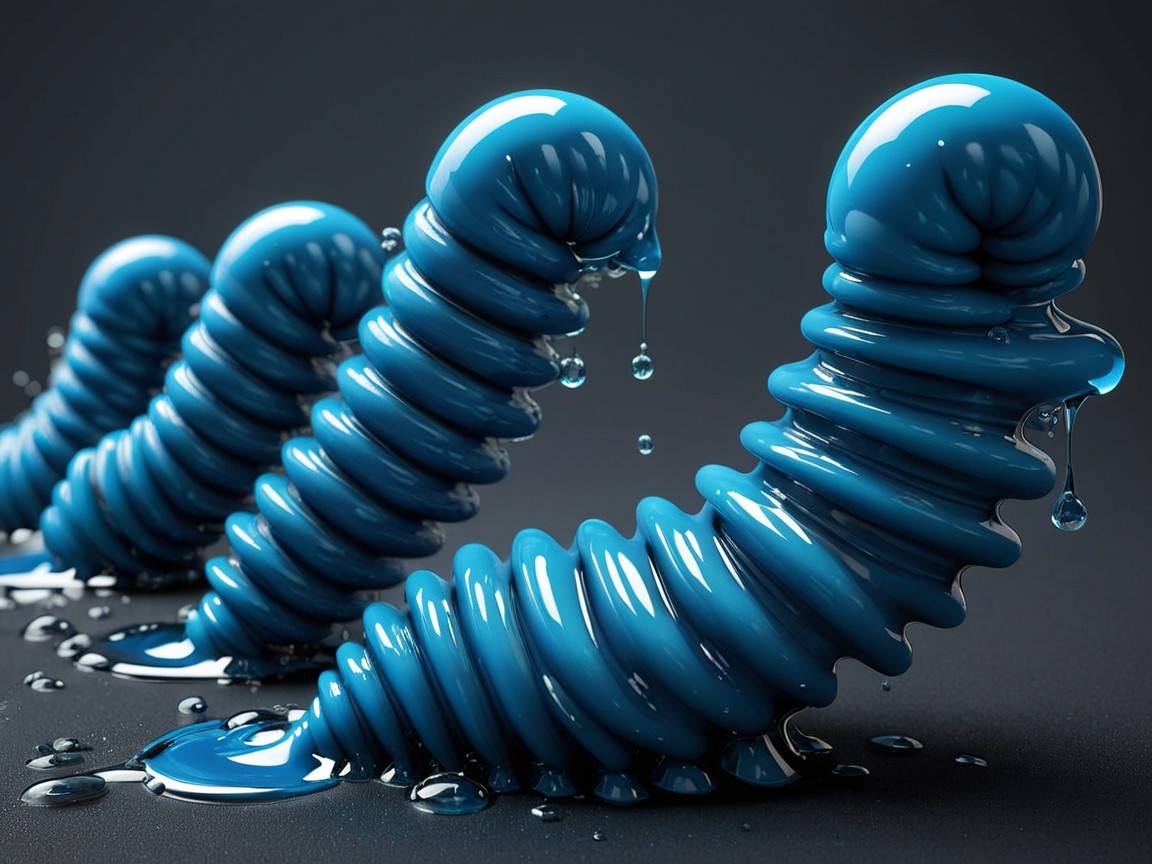 Vibrant Blue Spiral Shapes on Dark Background