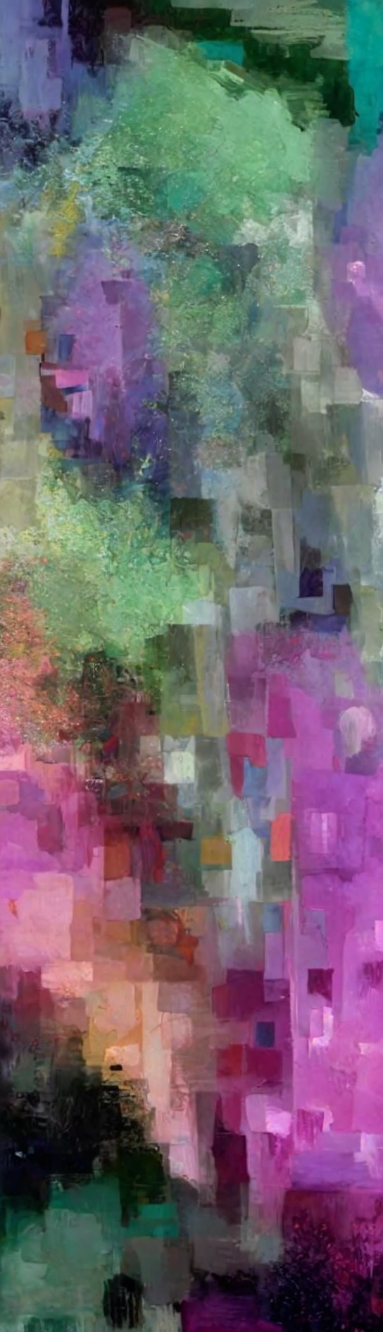 Vibrant Abstract Mosaic with Dynamic Textures