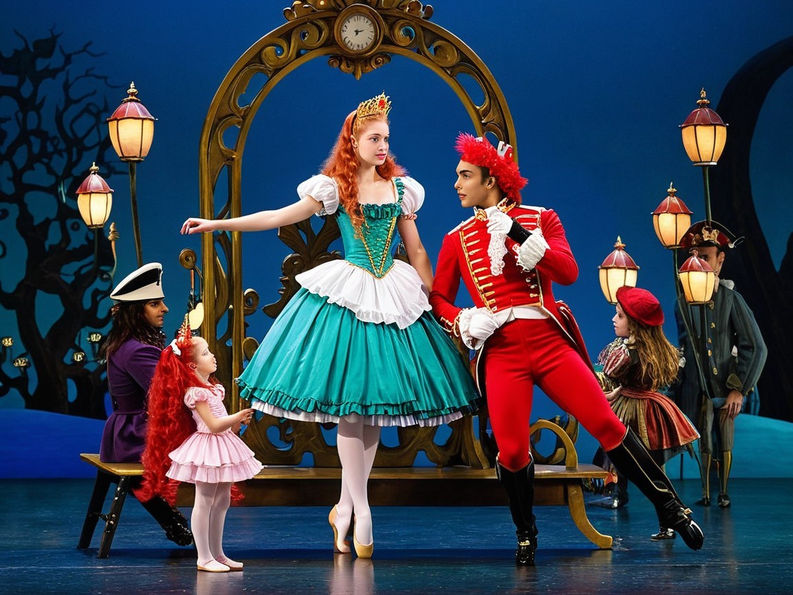 Theatrical Scene with Princess and Soldier in Costume