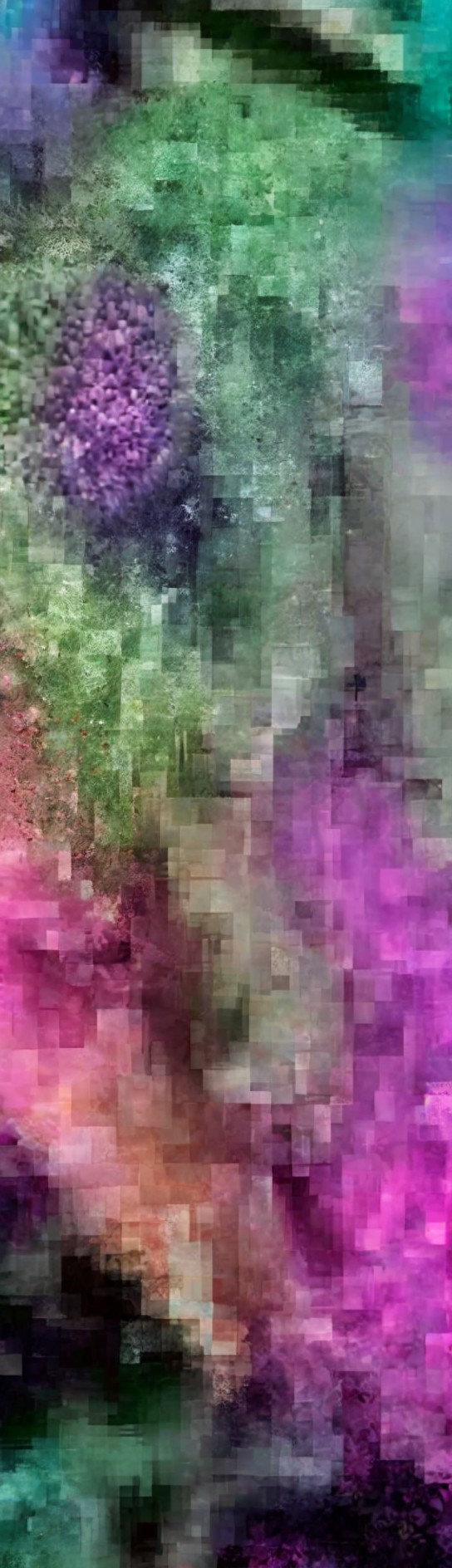Vibrant Abstract Digital Artwork with Mosaic Colors