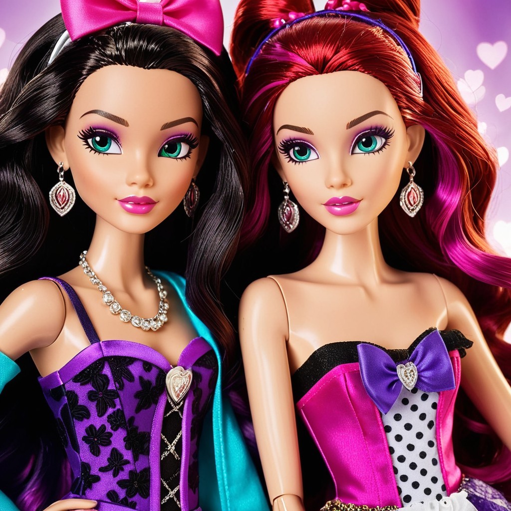 Glamorous Dolls with Stylish Outfits and Hairstyles