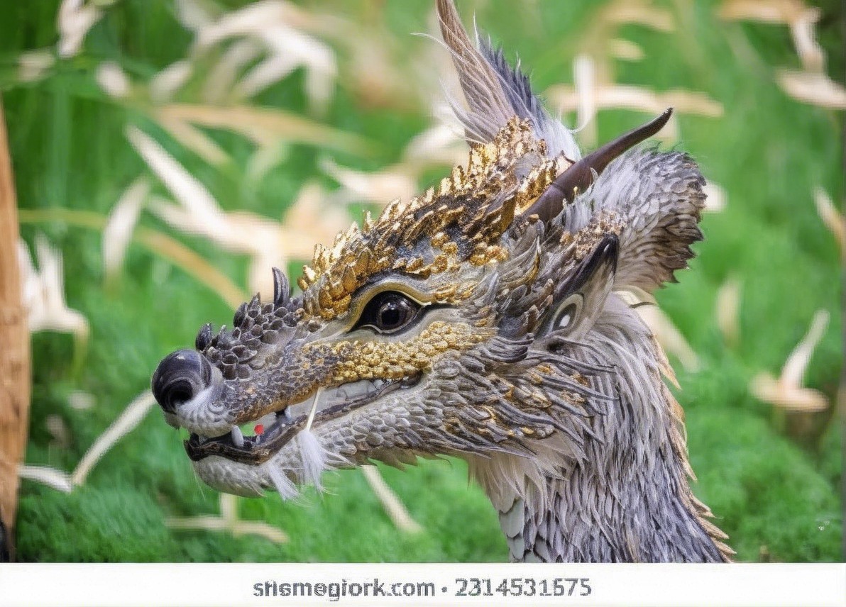 Fantastical dragon-like creature with intricate scales