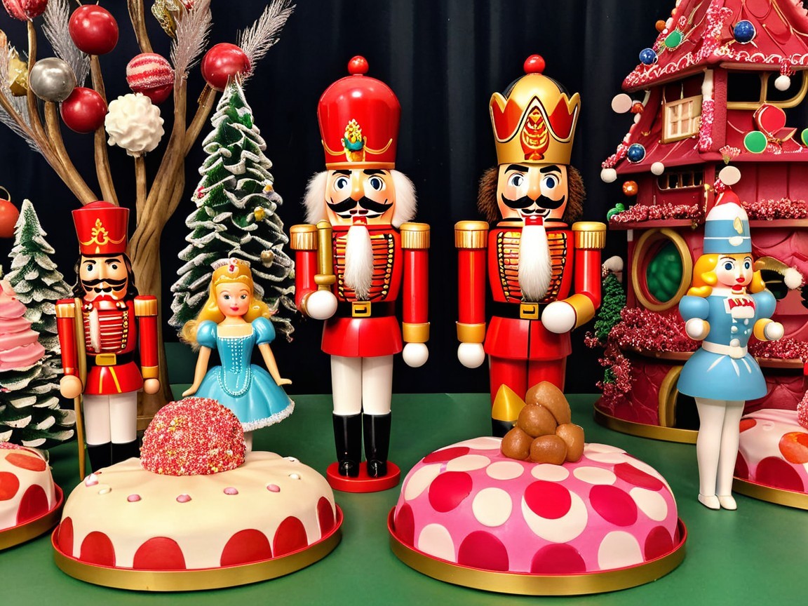 Christmas Display with Nutcrackers and Holiday Decor