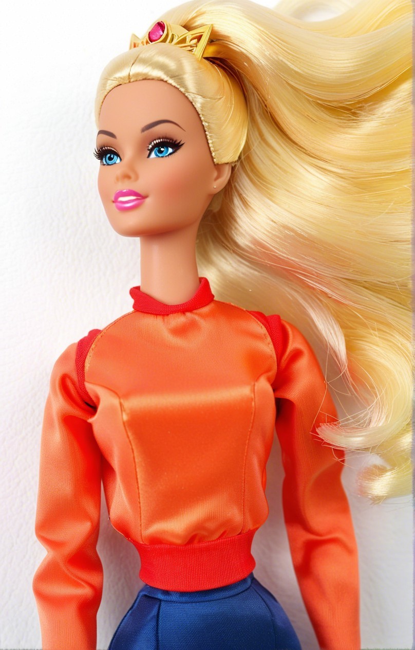 Stylish doll with blonde hair and vibrant outfit