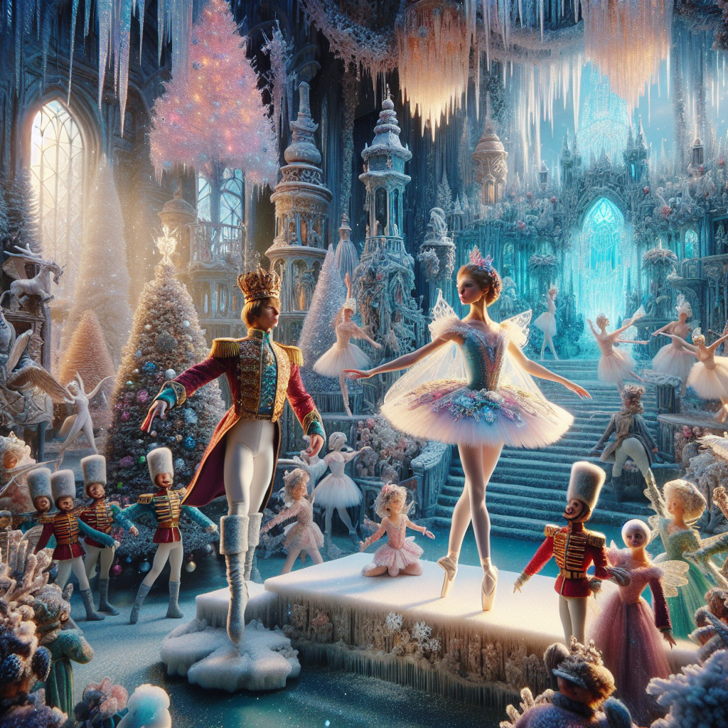 Grand Ballet Scene in a Magical Winter Wonderland
