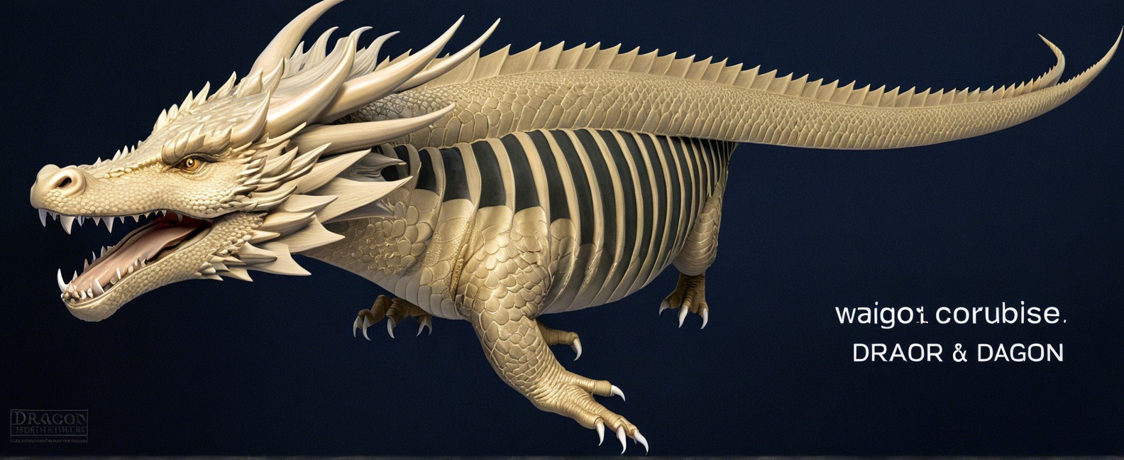 Detailed Description of a Fantastical Dragon