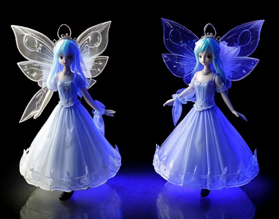 Exquisite Fairy Dolls in Ethereal Blue Gowns