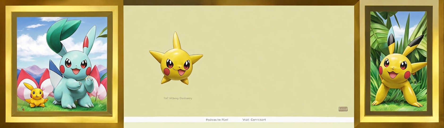 Vibrant Pokémon Scene with Flowers and Lush Greenery