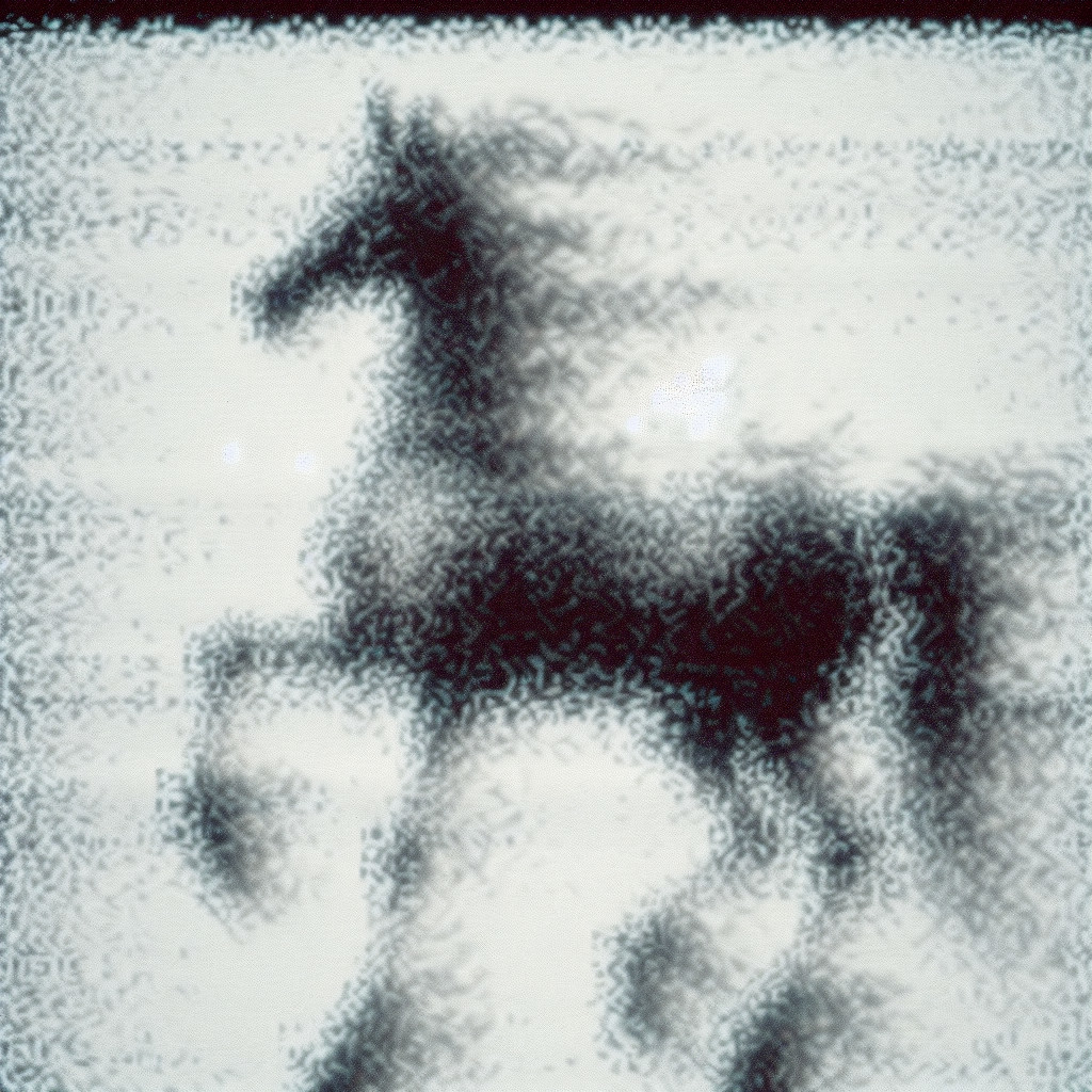 Abstract Horse in Motion with Dynamic Light and Dark Shades