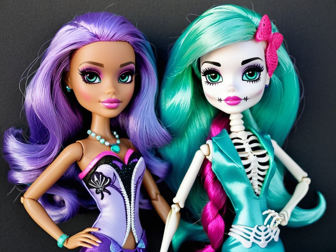 Colorful Dolls with Unique Outfits and Hairstyles