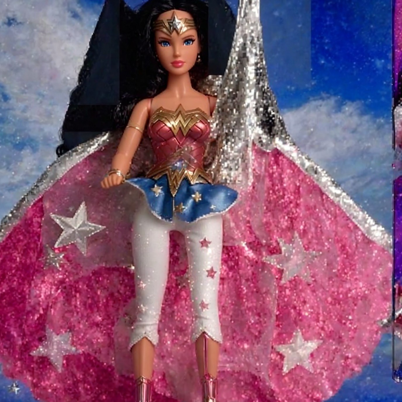Wonder Woman Doll in Iconic Costume with Cape