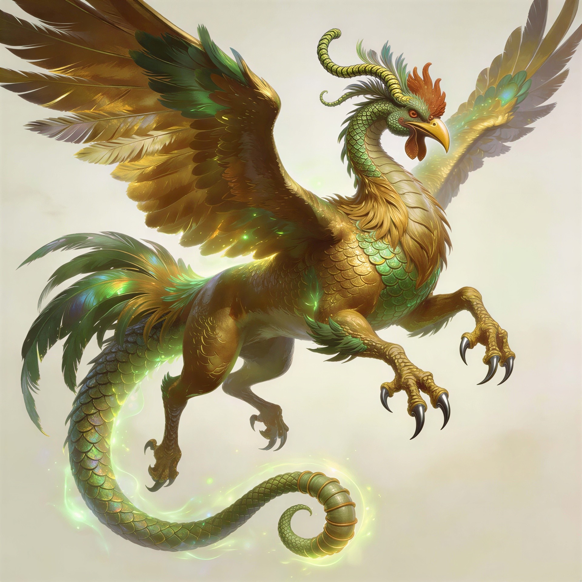 Detailed Digital Painting of a Mythical Basilisk Creature