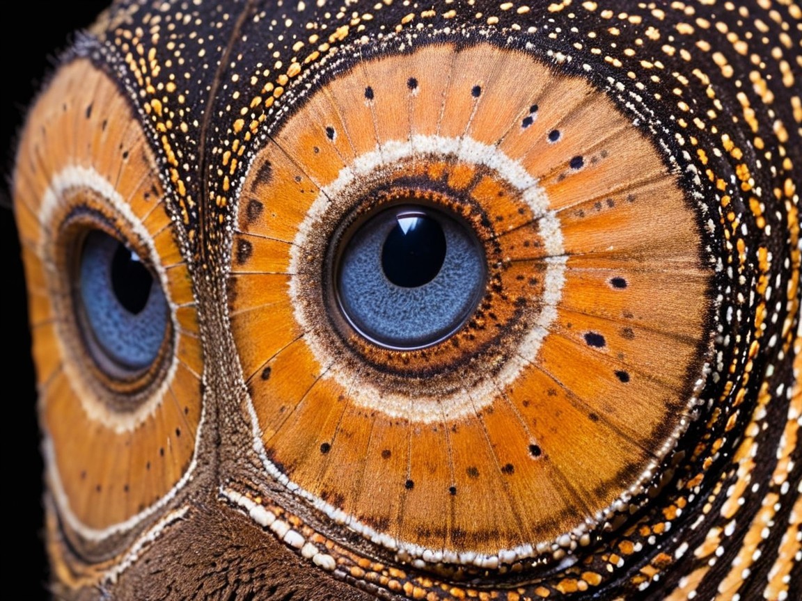 Close-Up of Great Argus Pheasant's Head Features