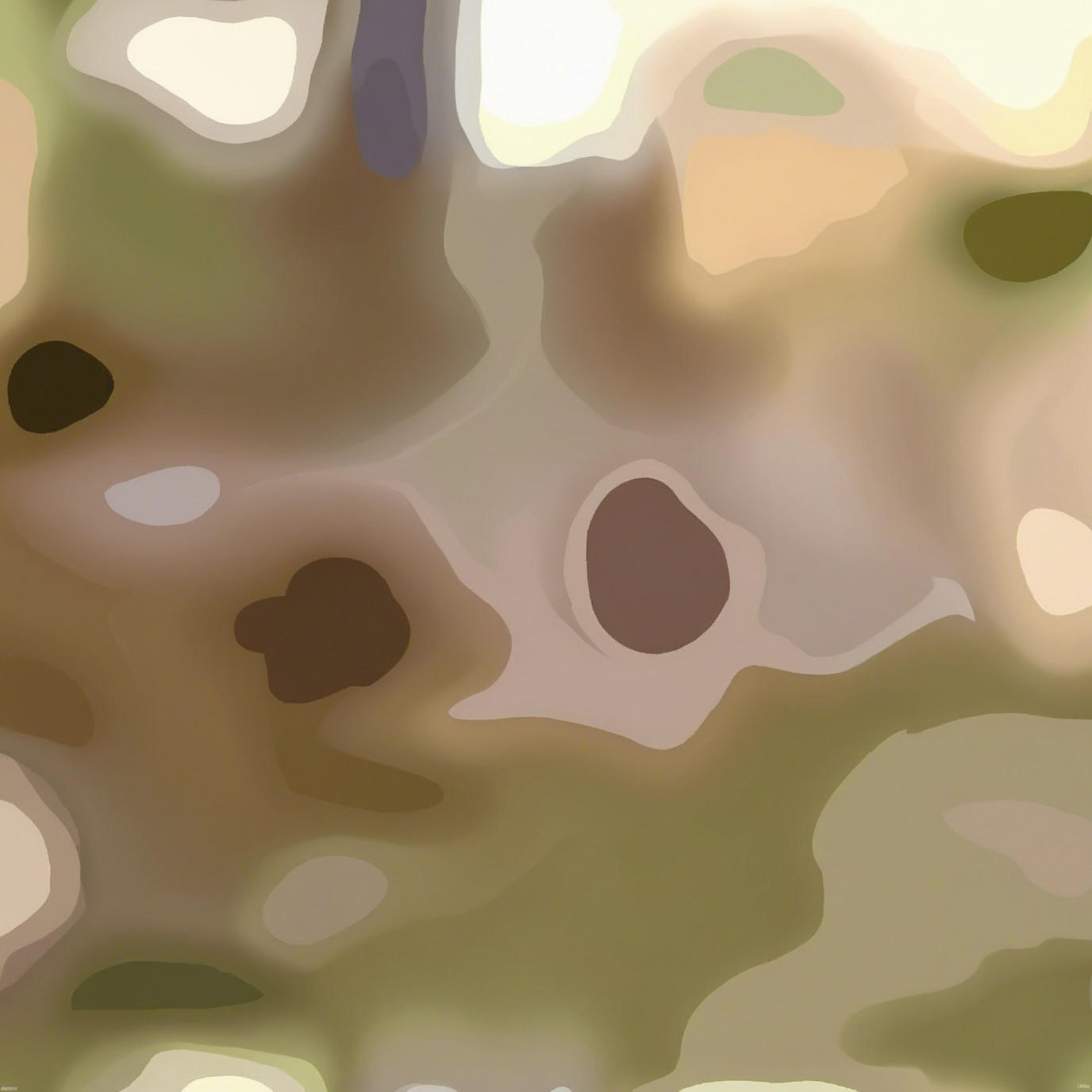Abstract Composition in Earthy Tones and Soft Shapes