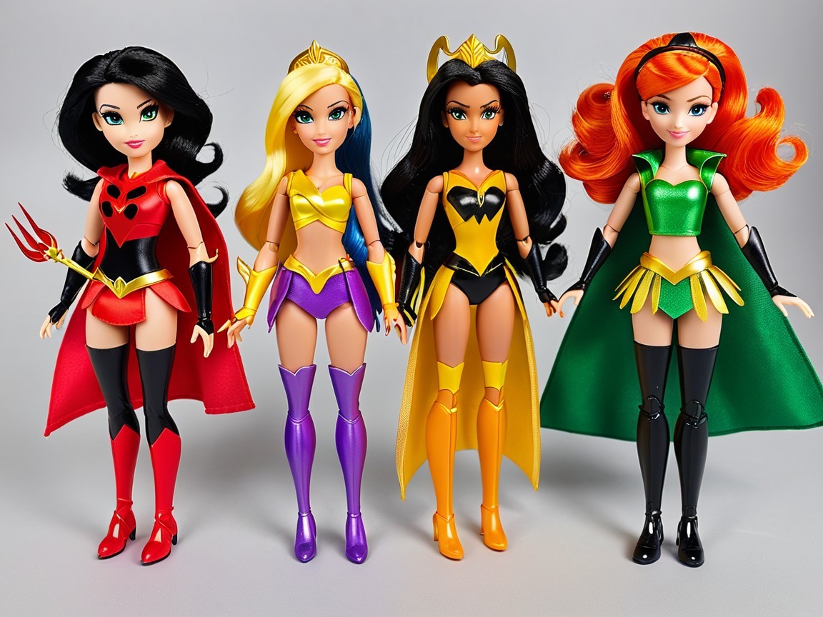 Colorful Superhero Action Figures with Unique Designs