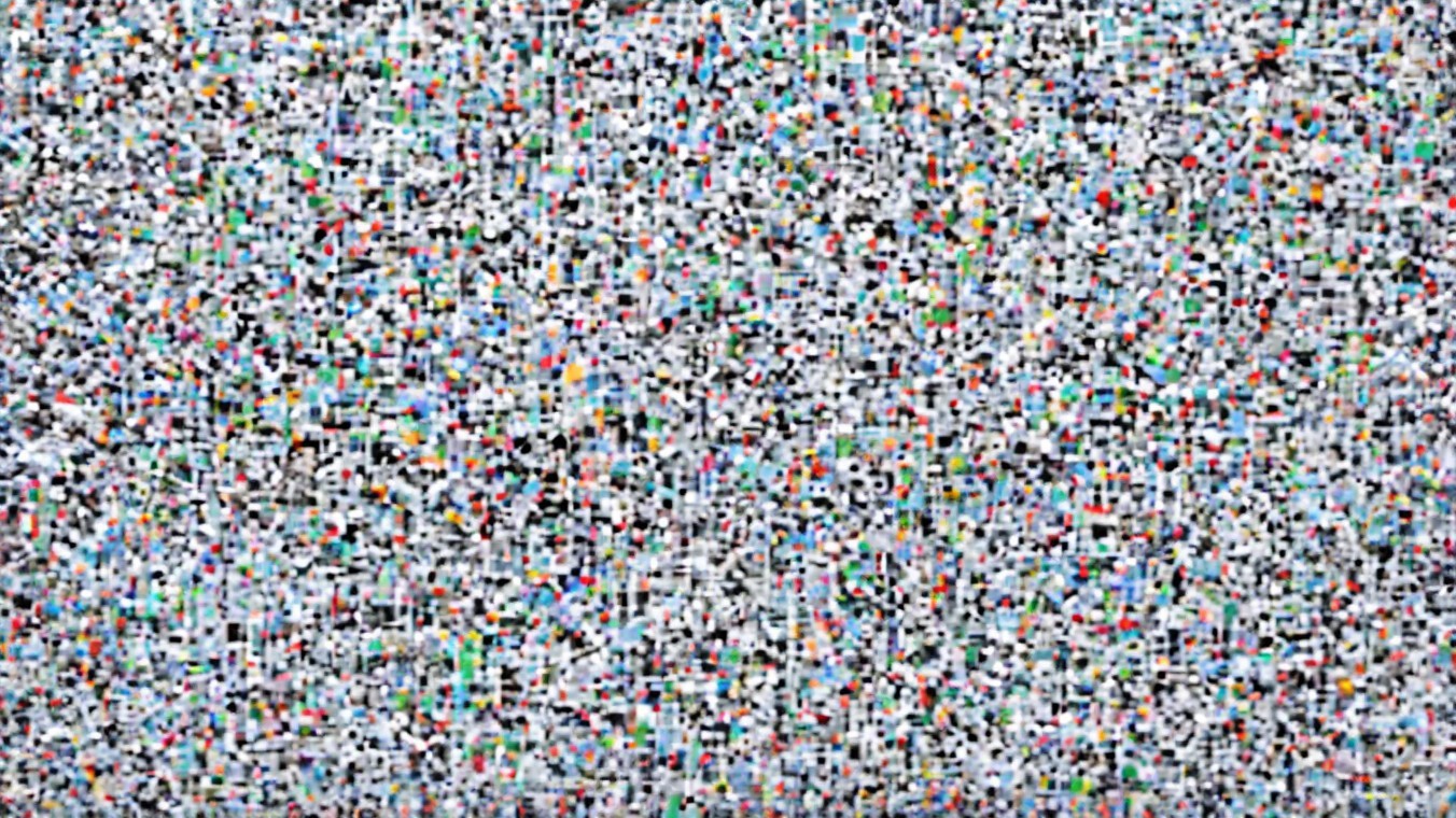 Colorful Patterns and Shapes in a Mosaic Collage
