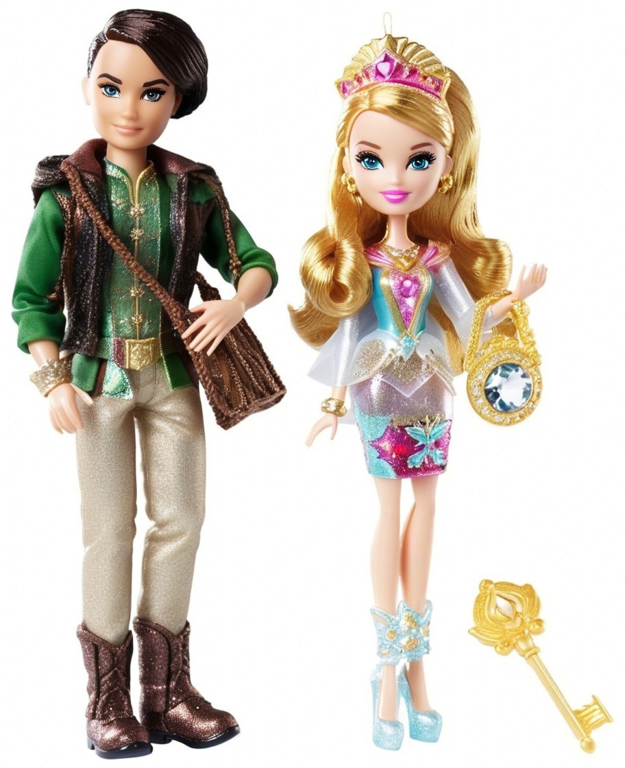 Stylish Dolls in Colorful Outfits with Accessories