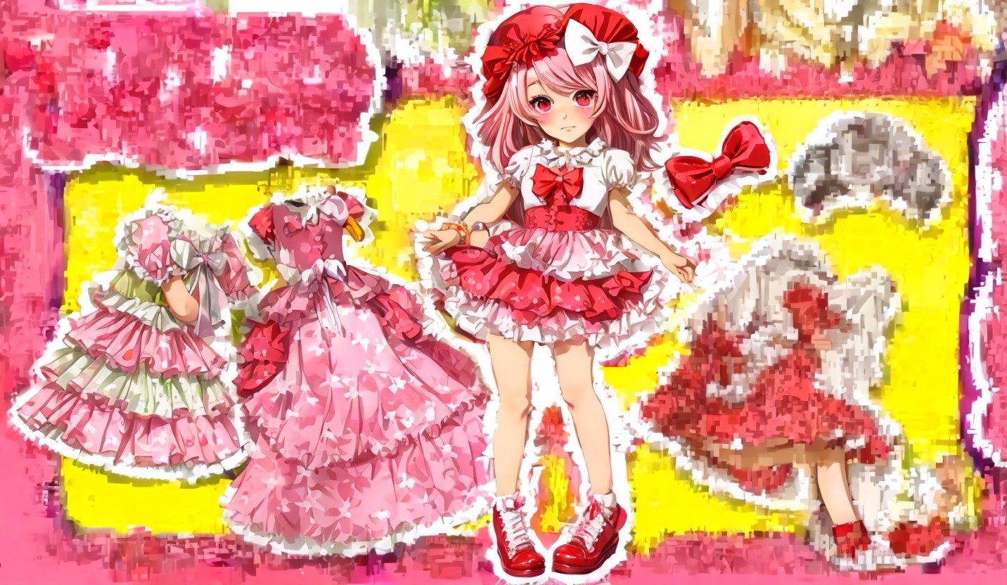 Colorful Fashion Illustration of a Cute Character