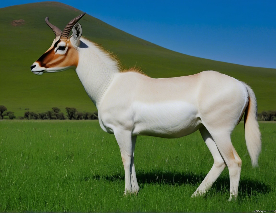 Elegant Antelope in Vibrant Green Field Landscape