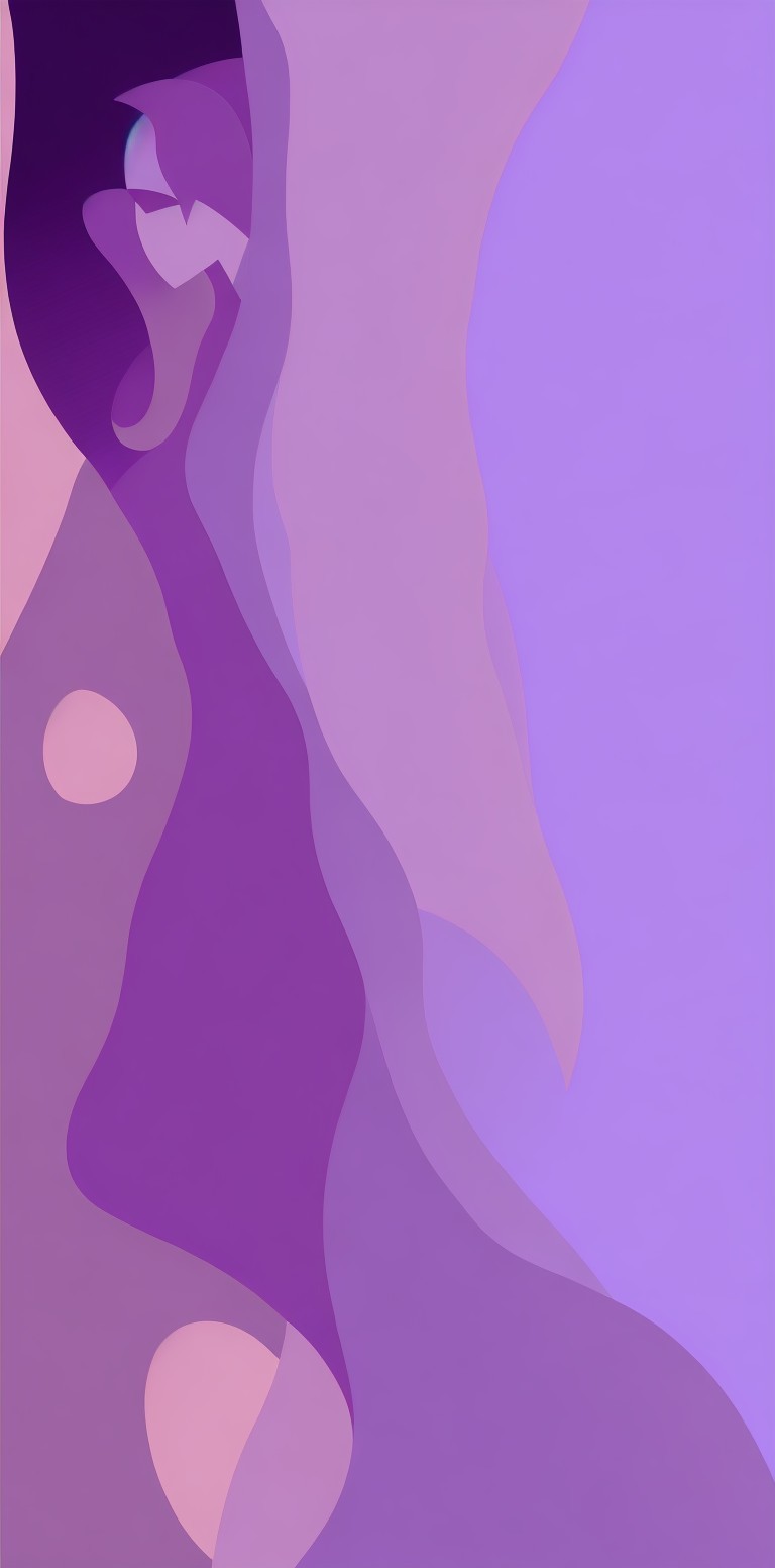Abstract Composition of Purple Flowing Shapes