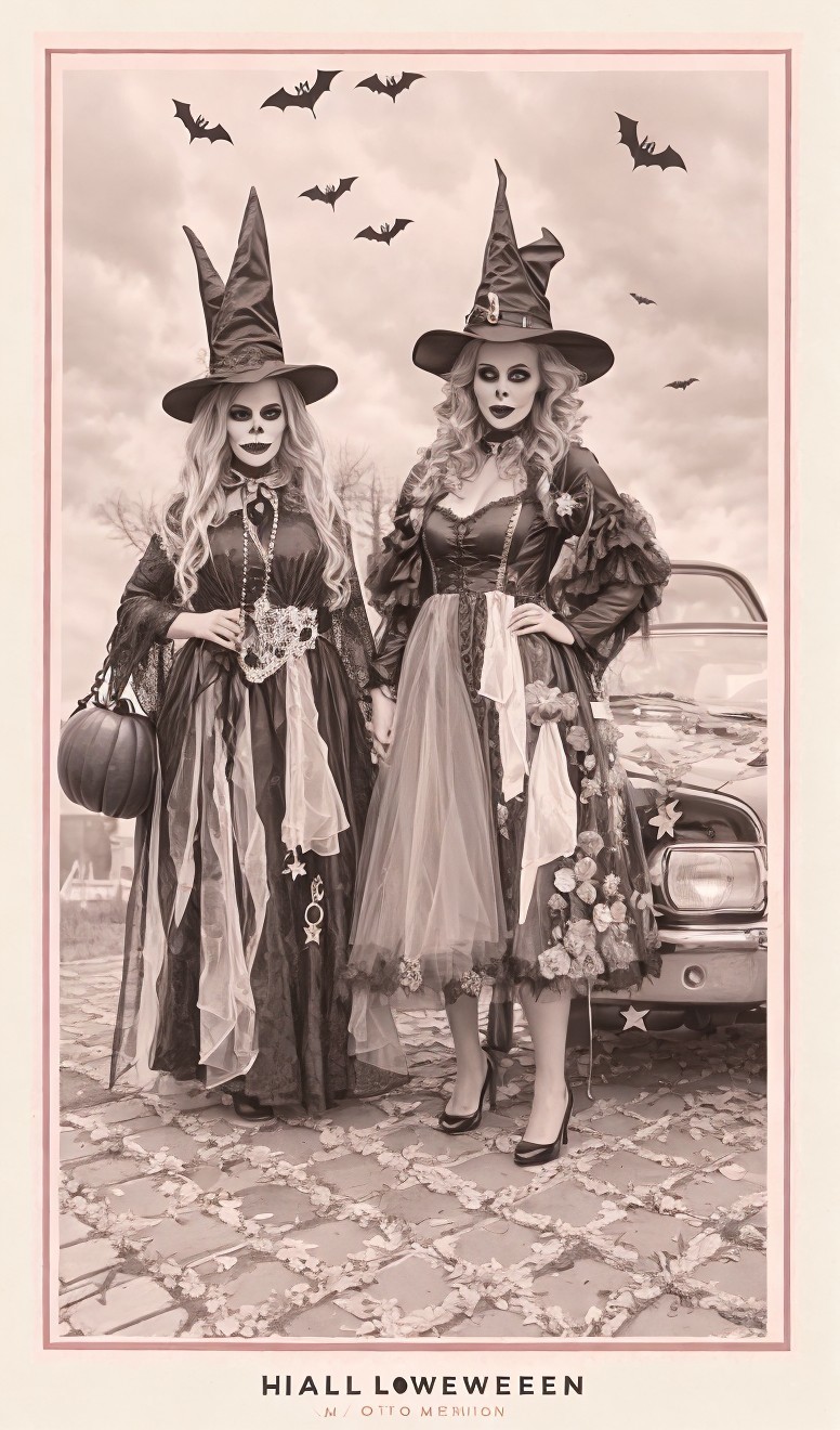 Elaborate Witch Costumes with Spooky Accessories