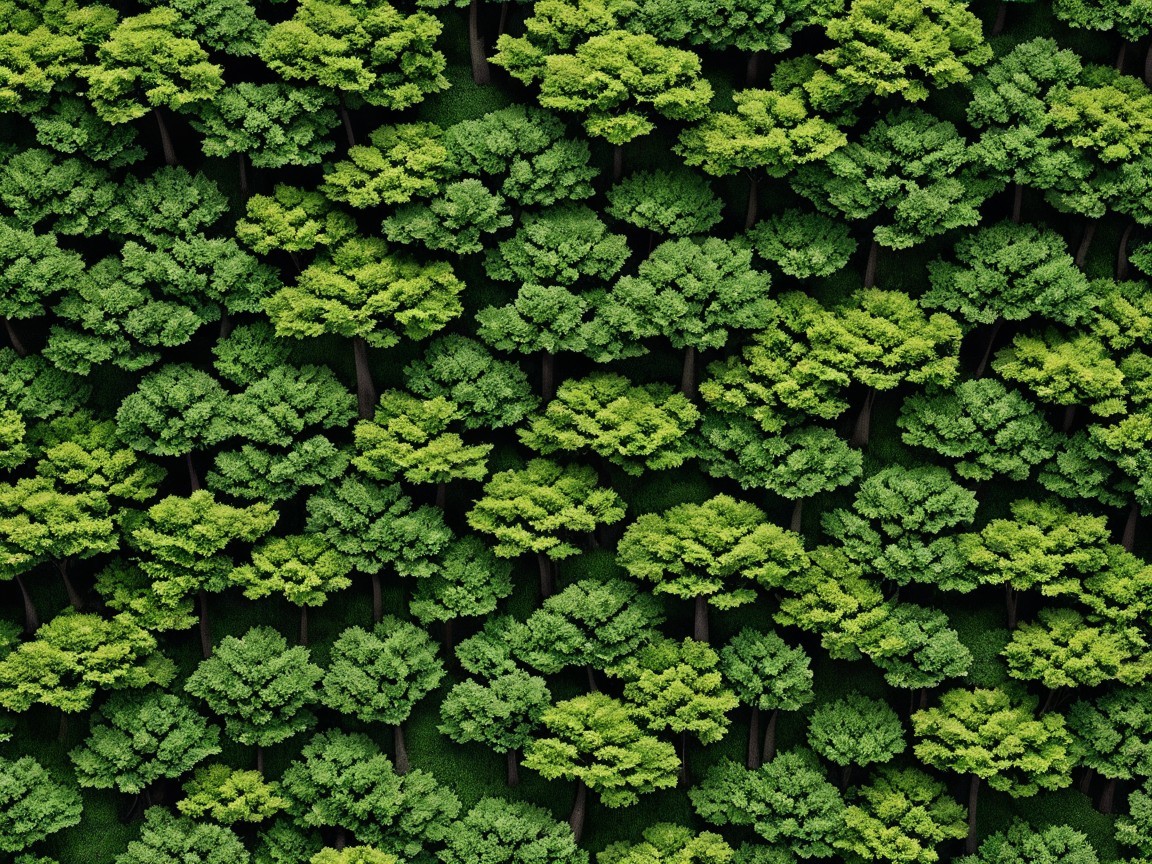 Lush Green Forest Canopy with Vibrant Foliage