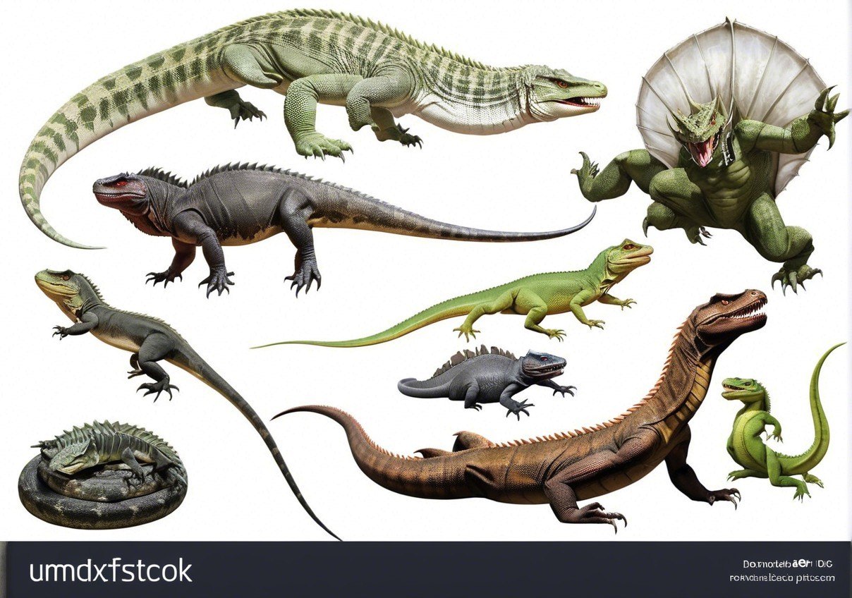 Illustrations of Various Lizard-Like Creatures