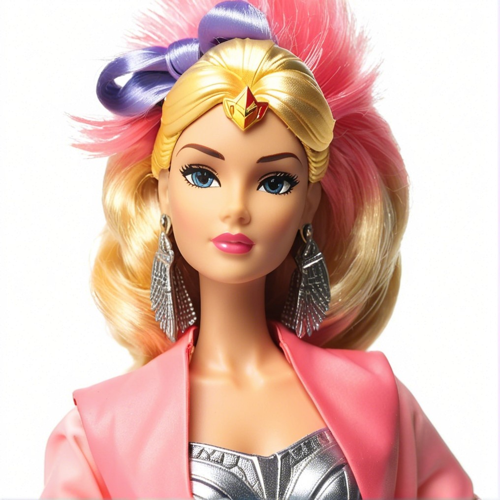 Glamorous Fashion Doll with Colorful Hair and Outfit