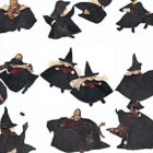 Whimsical Witches Pattern with Magical Illustrations