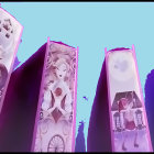 Colorful Banners with Romantic Artistic Illustrations