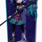 Stylish character with white hair and red eyes
