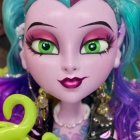 Vibrant Doll with Turquoise and Purple Hair Features