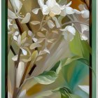 Close-Up of White Blossoms Among Green Leaves