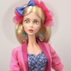 Fashion Doll with Blonde Hair and Floral Dress
