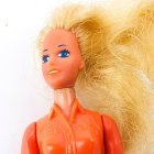 Fashion Doll in Orange Jumpsuit with Blonde Hair