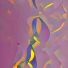 Abstract Composition of Fluid Shapes in Vibrant Colors