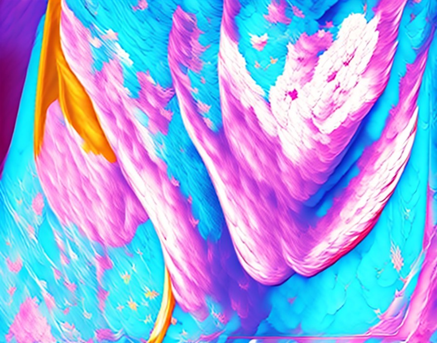 Vibrant Abstract Swirls of Pink, Blue, and Orange