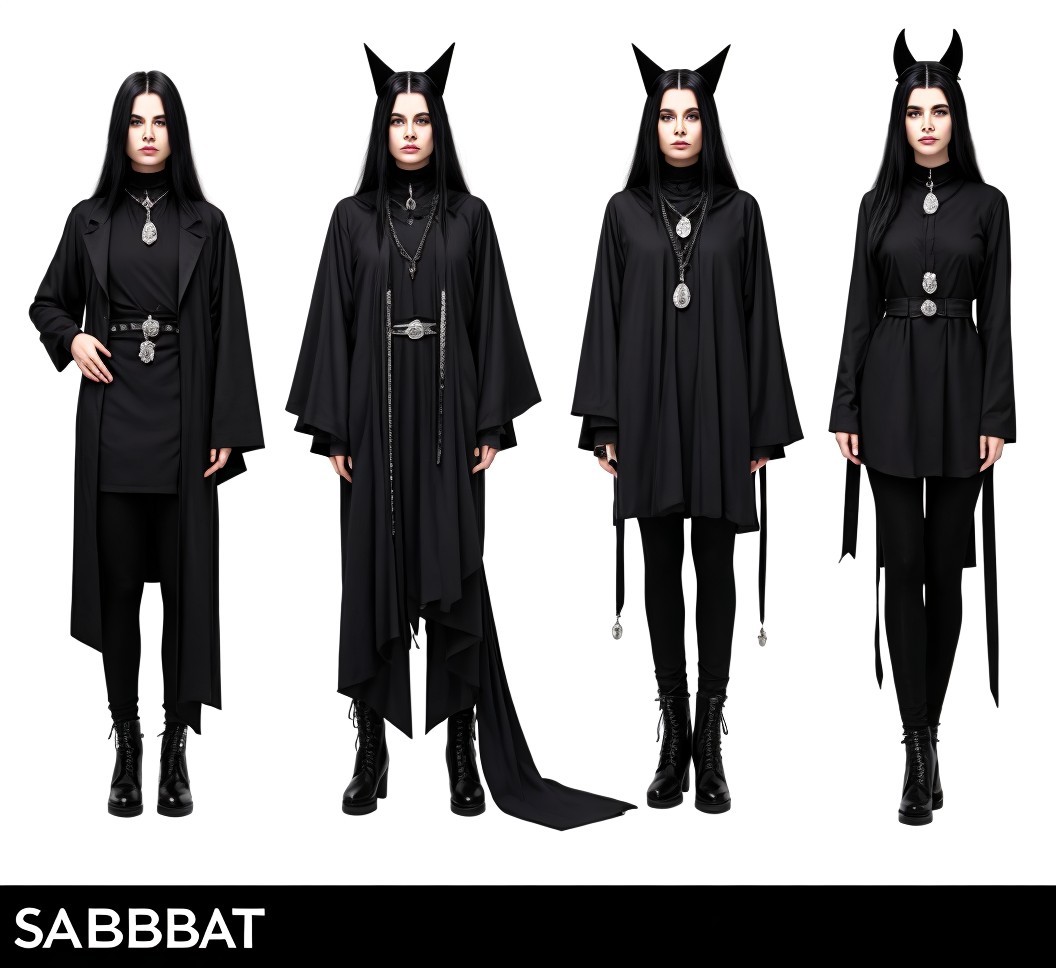 Gothic Fashion: Four Variations of Black Outfits
