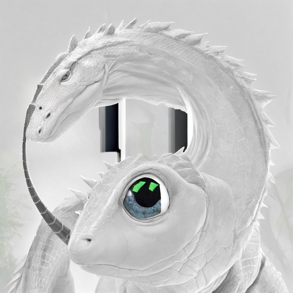 Surreal Monochromatic Dragons in Ethereal Setting