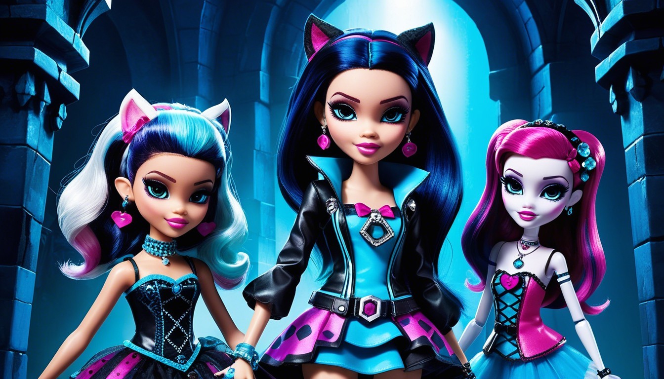 Stylized Dolls with Edgy Hairstyles and Fashionable Outfits